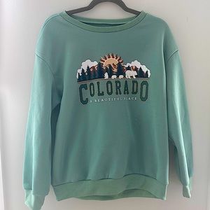 Mint green crewneck/pullover.